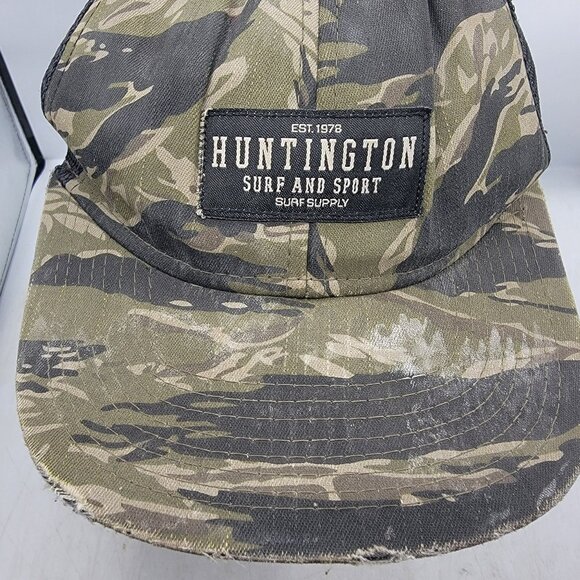 Huntington Surf And Sport Surf Supply Camouflage Camp Hat Cap Mesh Back Casual - Picture 5 of 10